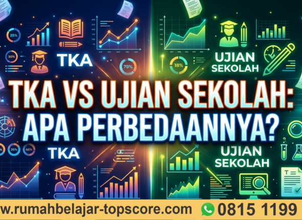 cover TKA vs Ujian Sekolah Apa Perbedaannya+logo