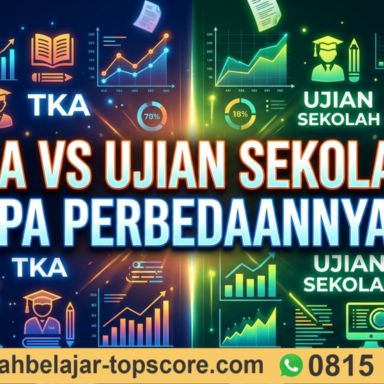 cover TKA vs Ujian Sekolah Apa Perbedaannya+logo